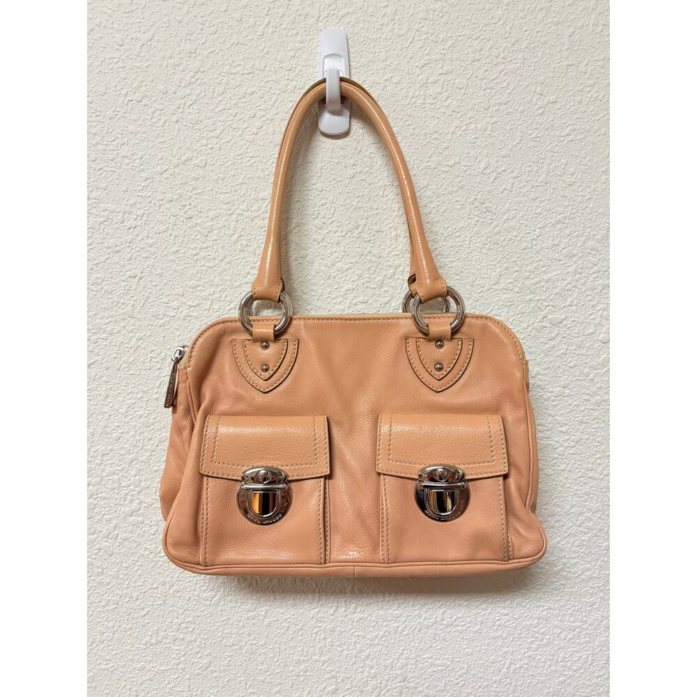 Marc Jacob Leather Shoulder Bag Peach Nude